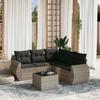 VidaXL Garden Lounge Set with Cushions 6 Pcs, Patio Sofas, Patio Furniture Set, Outdoor Furniture, Grey 3253699