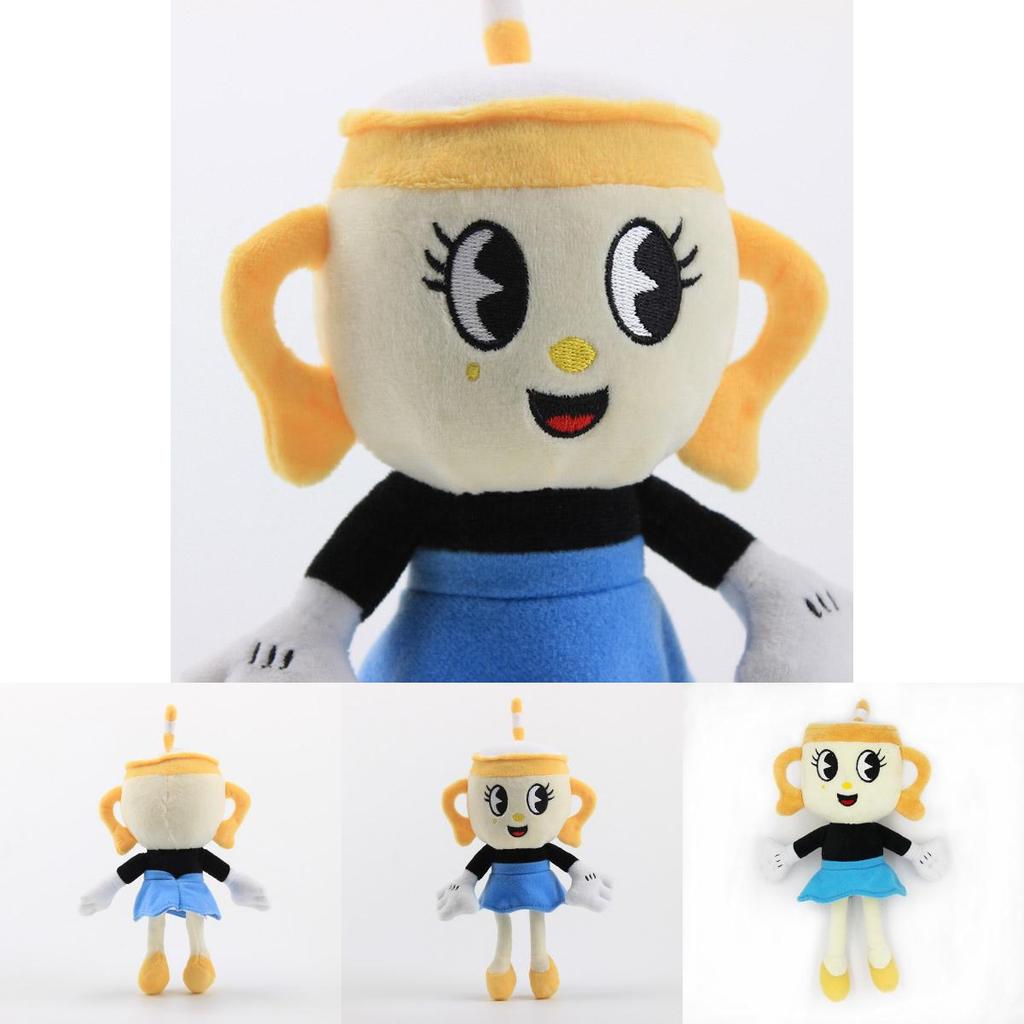 Очаровательная 9-дюймовая модель Мисс из игры Cuphead. Плюшевая фигурка Чалиса Мягкая набивная кукла для детей Подарок