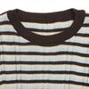 Womens Slim Fit Crew Neck Striped Contrast Color Knit Sweater Winter 2026 Korean Style Casual Base Layer