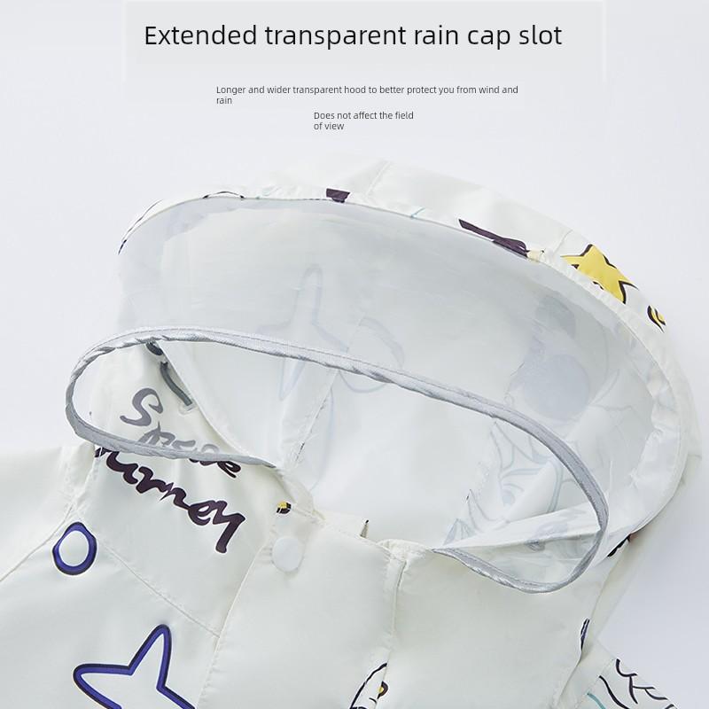 Children's Raincoat for Primary School Students, Special for First Grade Kindergarten, Boys and Girls, Quick-Drying, Lightweight, Can Carry a School
