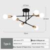 Creative American Multi-Branch Ceiling Chandelier for Living Room and Bedroom