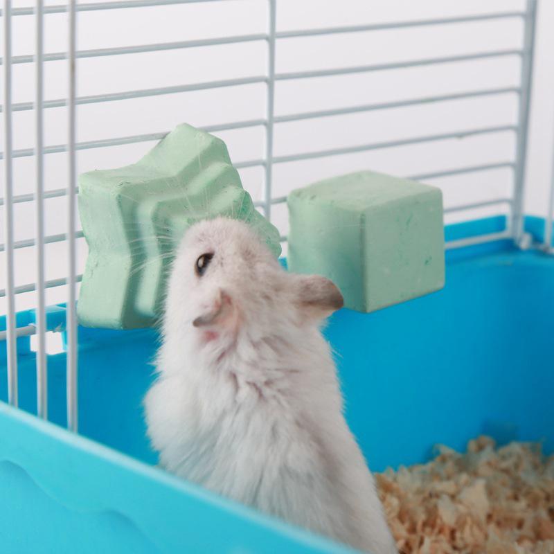 Hamster Teeth Grinding Stone Mineral Calcium Rabbit Rat Squirrel Toys Cube Hang Small Pet Minerals Molar Stone Chew Toys