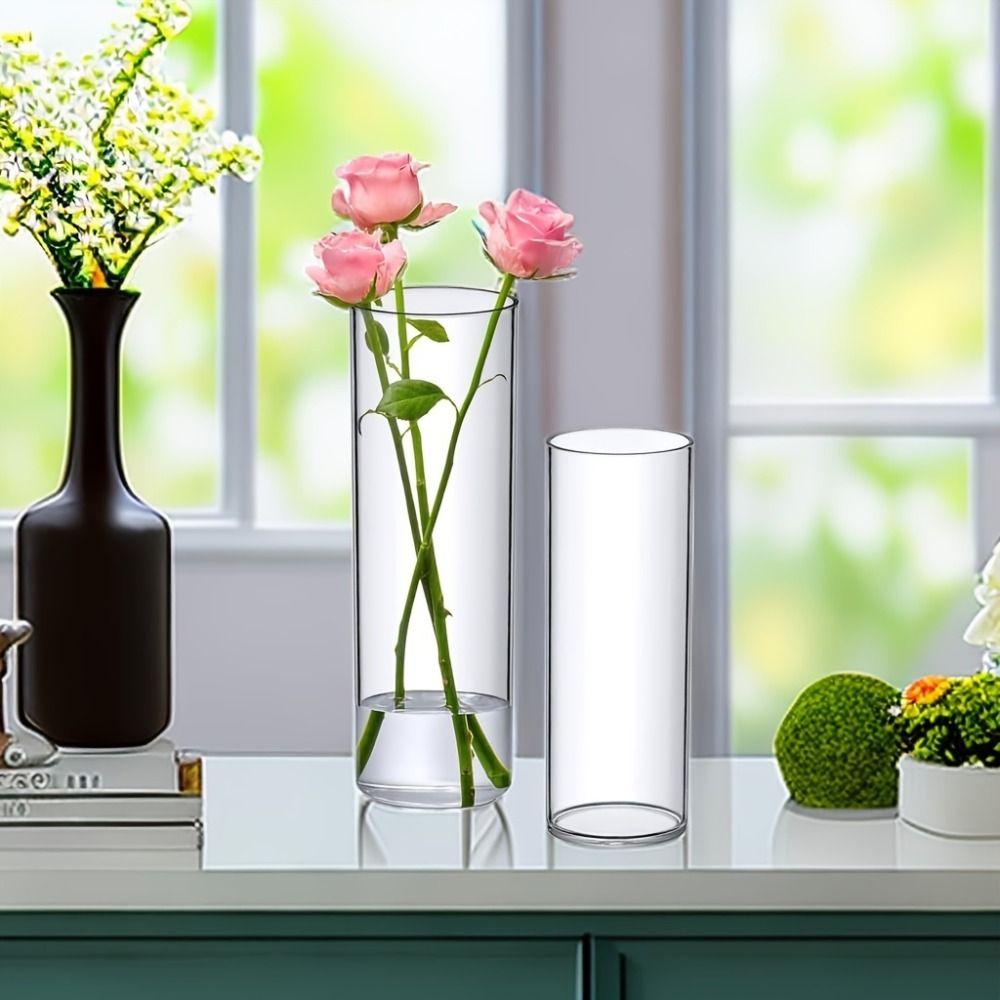 Fresh Flowers Transparent Flower Vase Hydroponic Plants Decorative Bottles  Restaurant Centerpiece
