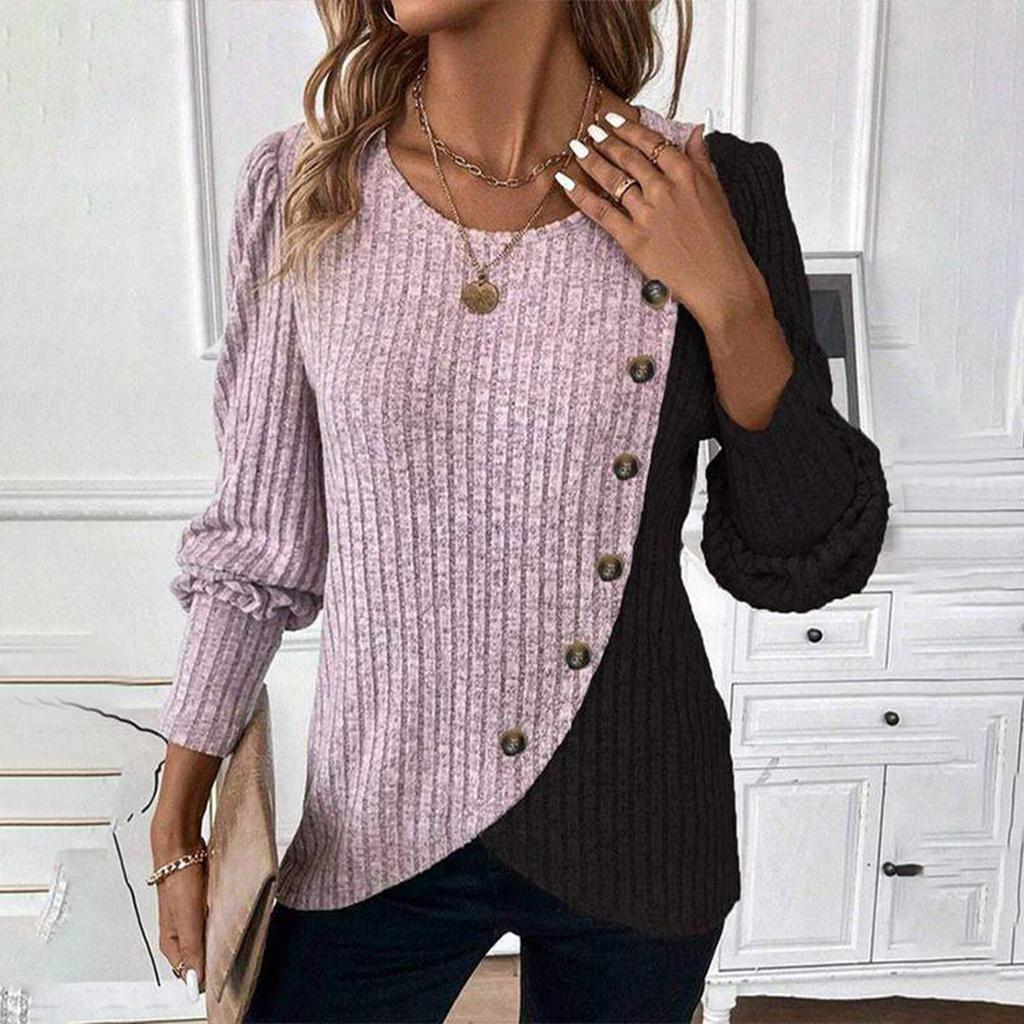 Женские рубашки из денима на пуговицах, повседневные, с длинным рукавом, с V-образным вырезом, из шамбре, блузка, топ