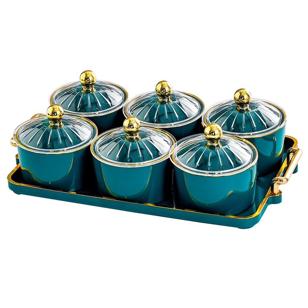 Dried Fruit Plate Set Snacks Tray Multipurpose Snacks Dish Appetizer Serving Tray Candy Nuts Dish for Wedding Dining Room