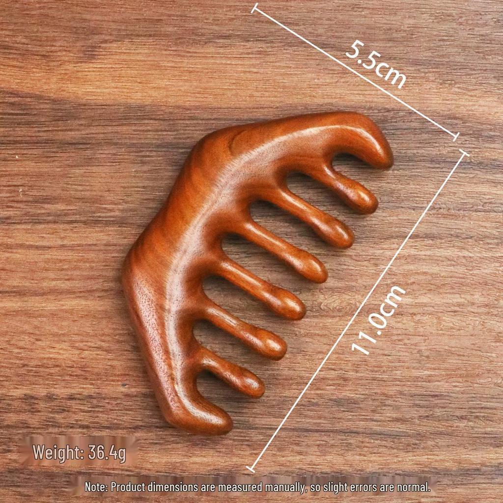 Массажная расческа из сандалового дерева: Портативный деревянный гребень для головы и меридианов сувенир