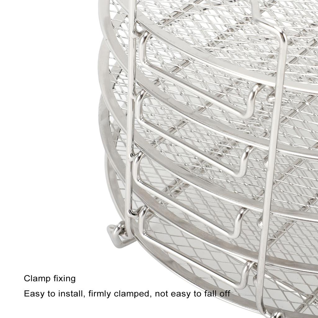 5-ярусная подставка для дегидратора, подходит для Foodi 6,5 кварт 8 кварт, штабелируемая полка для дегидратора из нержавеющей стали