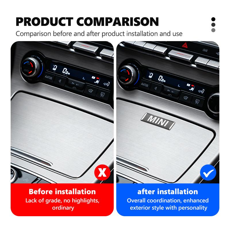 For MINI Aluminum Alloy Car Logo Trunk Decal Emblem Decoration Sticker Accessories R52 R53 R56 R57 R58 R60 CLUBMAN COUNTRYMAN g4