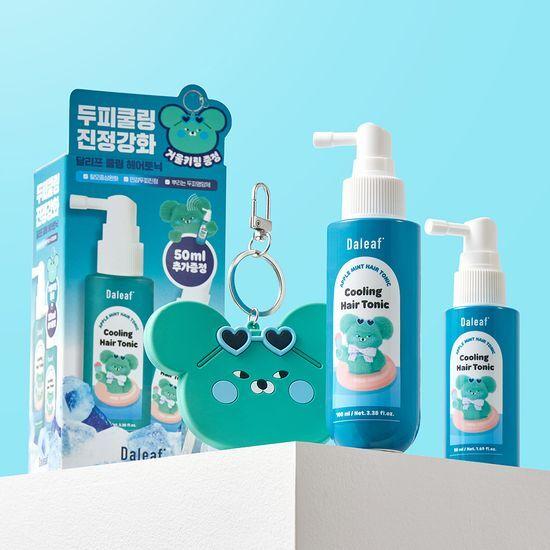 Daleaf Cooling Hair Tonic Wasabi Bear Exclusive Special (100ml + 50ml + Mirror Key Ring Gift)