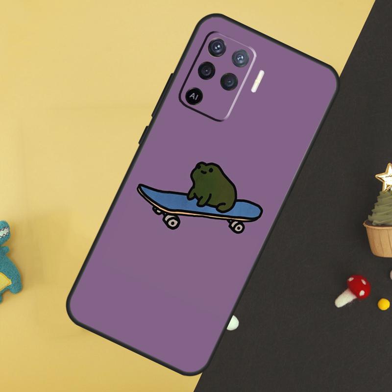 Милый Мультяшный Чехол-Лягушка Для Oppo A5 Pro A6 A15 A16 A76 A96 A17 A57 A98 A58 A78 A18 A38 A54 A74 A94 A40 A60 A80
