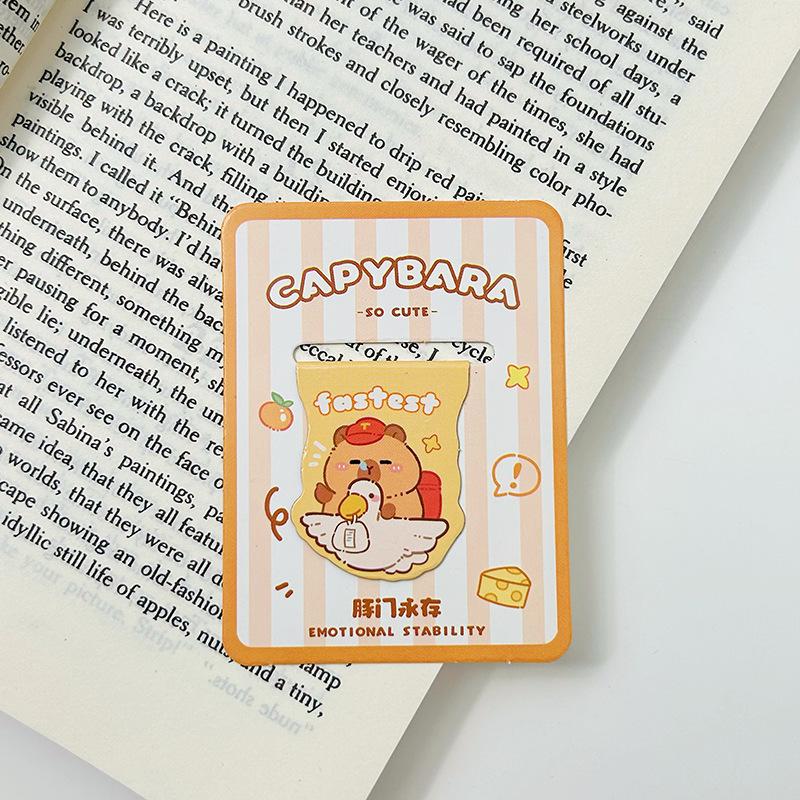Kapibala Magnetic Bookmark Holder Cartoon Reading Pages Holder Elementary School Students Learning Stationery Small Gifts for Children