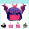 Мягкая игрушка Blox Fruits в коробке с леопардовым принтом фиолетового цвета, мягкая и пушистая фигурка животного