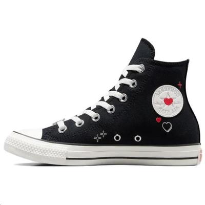 Chuck Taylor All Star High Y2K Heart - Черные женские кроссовки Vintage-White Fever-Dream A09116C