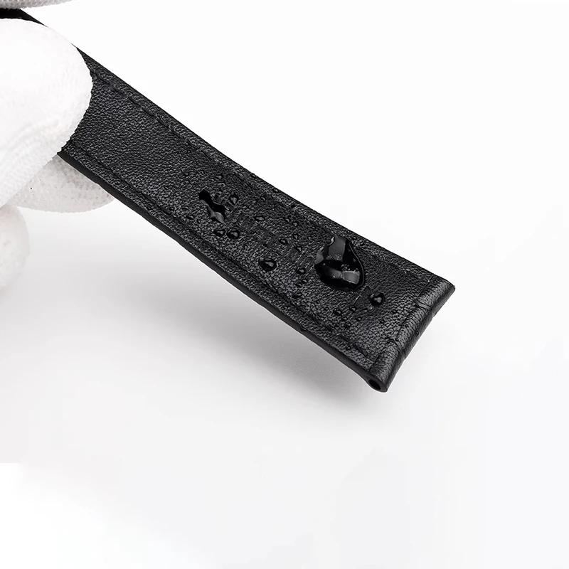 22 мм Ремешок из коровьей кожи Для часов Heuer F1 Racing WatchBand Aquaracer 300 Складная застежка Ремень для часов Carrera Мужской ремешок для часов TAG Heuer Браслет