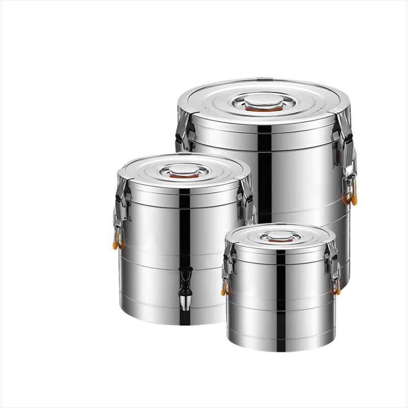 Изолированный контейнер Lainuo 28 л, коммерческий, из нержавеющей стали, с краном