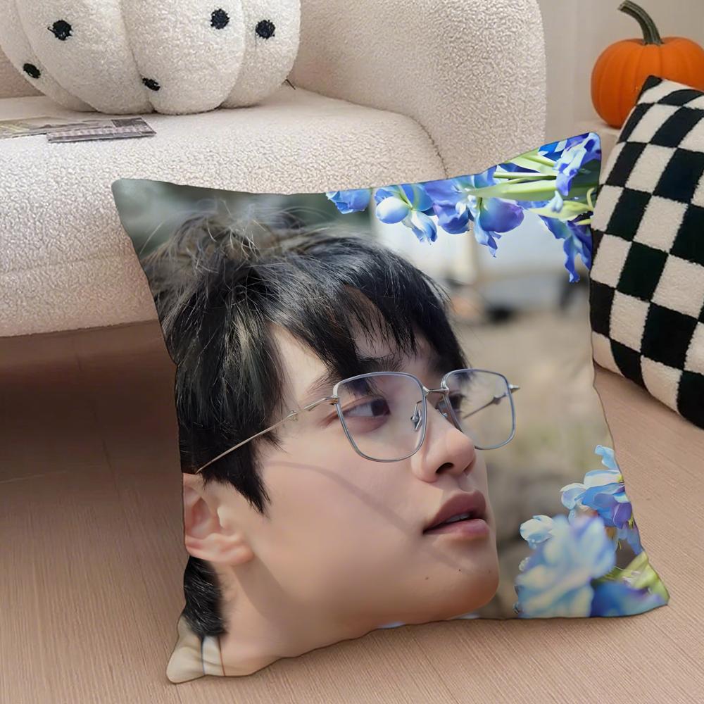South Korea EXOK Idol DDoh Kyungsoo DO Cushion Cover Throw Pillow Cover Hidden Button Durable Polyester Chair Cushion