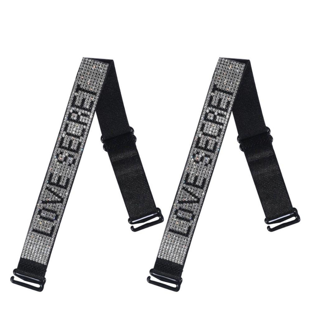 Double-Shoulder Rhinestone Bra Strap Anti-slip Buckle Belt Underwear Shoulder Strap Sport