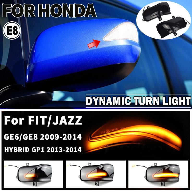 Dynamic LED Turn Signal Light Arrow Blinker For Honda Fit Jazz GE INSIGHT ZE Repeater Side Wing Mirror Flasher 2009-2013 2014