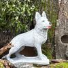 Garden figurine young shepherd dog - concrete dog
