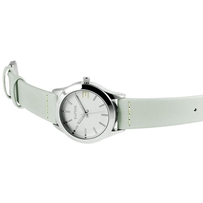 Montre femme - RAPTOR - Thea - Boîtier 35 mm - Bracelet cuir vert - Quartz Miyota 2035