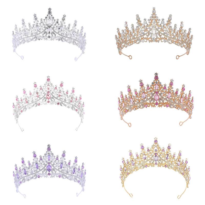 A Versatile New Bride Crown Headwear Hair Band Crown for Birthday Parties Wedding Banquets and Crown Gifts