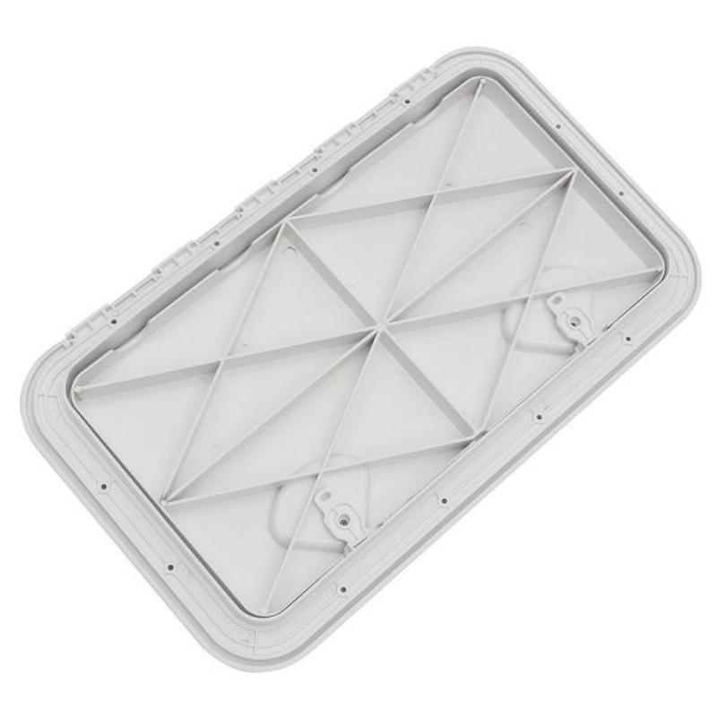 Compartment Access Hatch Plate White Inspection Yacht Cover RV Ship Part White Plastic Watertight Marine Boat Caravan Deck 23.86x13.90""