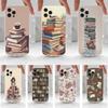 Иллюстрация «Читать книги» Чехол для телефона Для iPhone 16,15,14,13,12,11 Plus,Pro,Max,XR,XS,X,7,8 Plus,SE,Mini,Прозрачный,Силиконовый чехол