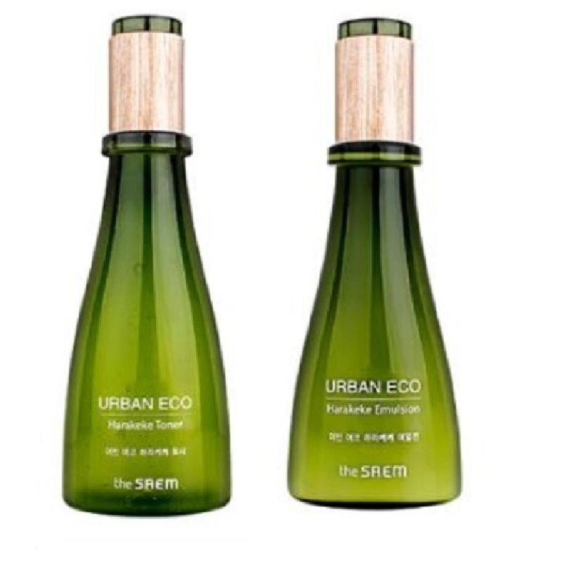 The Saem Urban Eco Harakeke Skin Care 3pcs Set Toner Emulsion Cream Set Moisture