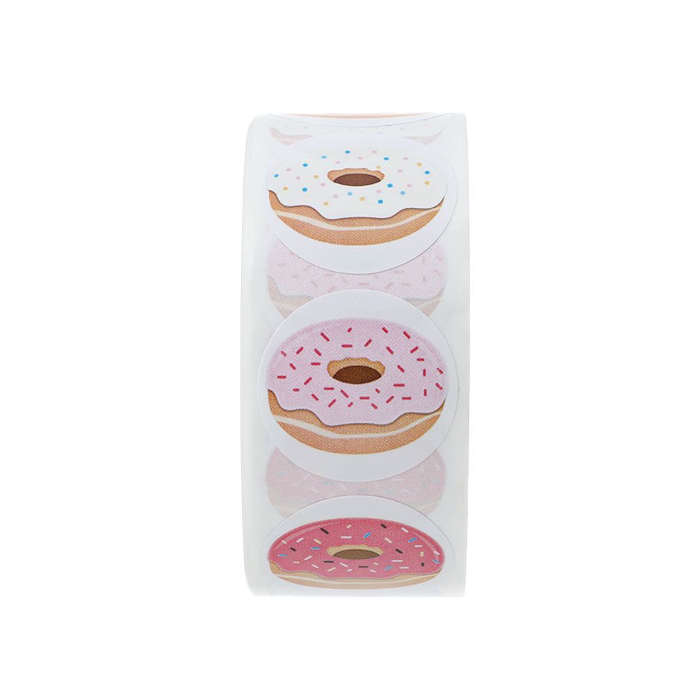 500pcs Self-adhesive for Cake Bread Package Baking Pattern Seal Labels Roll Sticker Donut Stickers Gift Box Packing