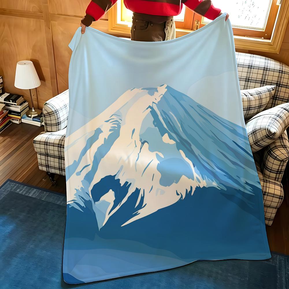 Пейзаж M-Mount F-Fuji Плед из фланели Подходит для диванов, кроватей, офисов, путешествий, туристических стульев
