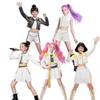 Kid Girls Rumi K Pop Demon Hunter Cosplay Kids Black Gloden Costume Chid Disguise Performance Roleplay Uniform Halloween