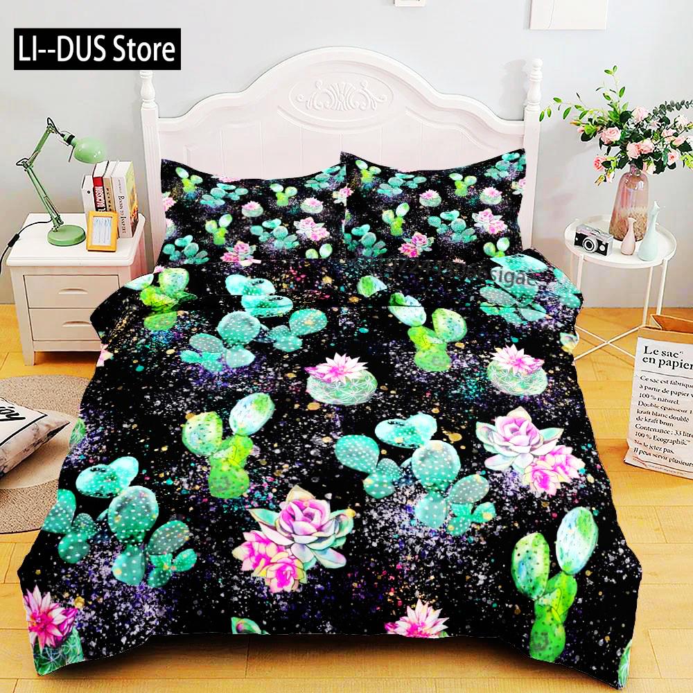 Набор постельного белья из стиранного хлопка с 3D-печатью, рисунок птицы и цветы, маленький односпальный, полуторный, двуспальный, королевский, суперкоролевский размер