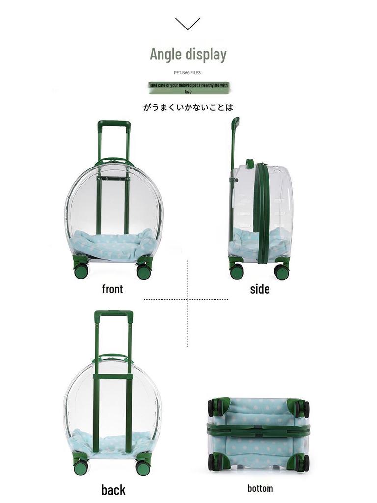 Портативная прозрачная переноска для питомцев: Многоцелевая дорожная сумка большой вместимости для кошек