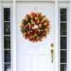 Christmas Wreath Fade-resistant Lifelike Plastic Front Door Garland for Wedding Party Home Decoration