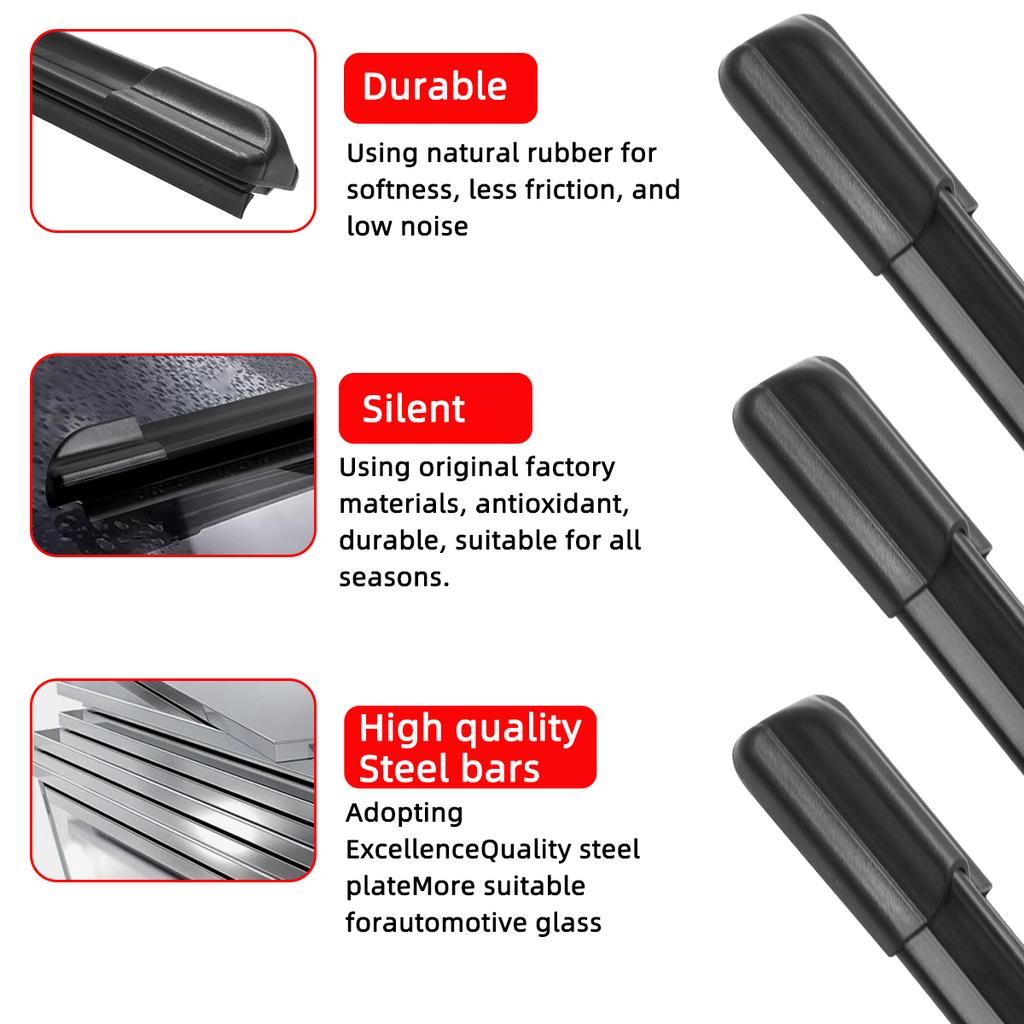 Универсальные автомобильные щетки стеклоочистителя для лобового стекла, J-образный крюк, подходят для всех четырех сезонов года