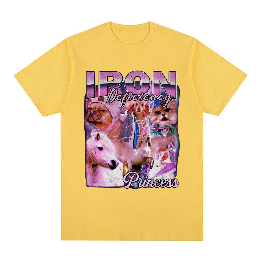 New Funny Dog Cat horse Meme 100%cotton men's shirt Vintage O-Neck Short Sleeve Harajuku women's summer fashion oversized Tshirt