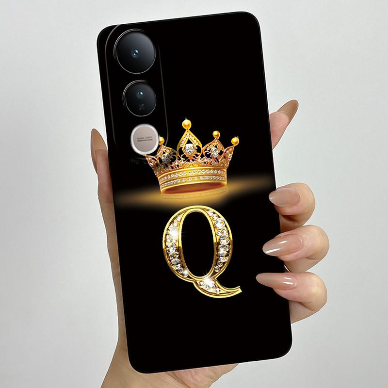 Для Vivo V50 Lite 5G Чехол Роскошные Буквы Пара Силиконовые Мягкие Чехлы Для Телефона Для Vivo V50 V50Lite 5G Защита Камеры Задняя Крышка