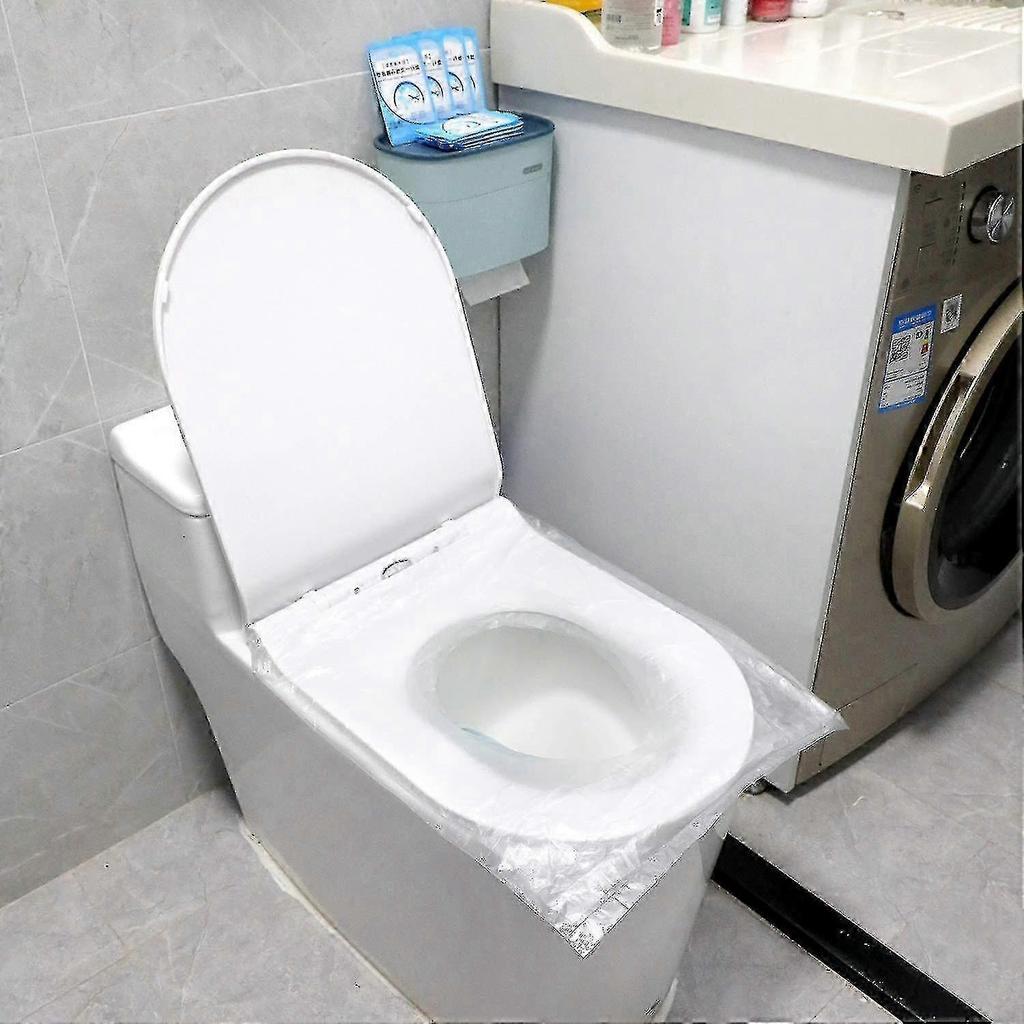 Disposable toilet seat covers, waterproof, antibacterial, portable travel pack/box, 100 individually wrapped.