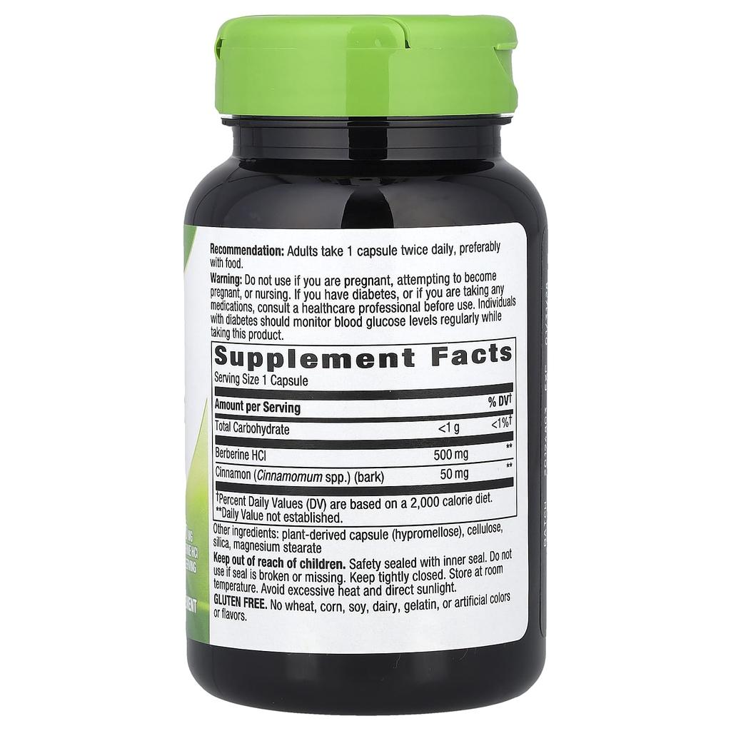 Nature's Way Berberine & Cinnamon, 60 Capsules