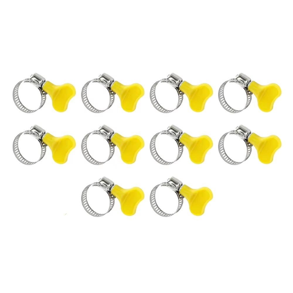 10 Pcs Powerful Fastener Stainless Steel Hose Clamp Adjustable Sealing Clamps Hose Clamp Gas Tube
