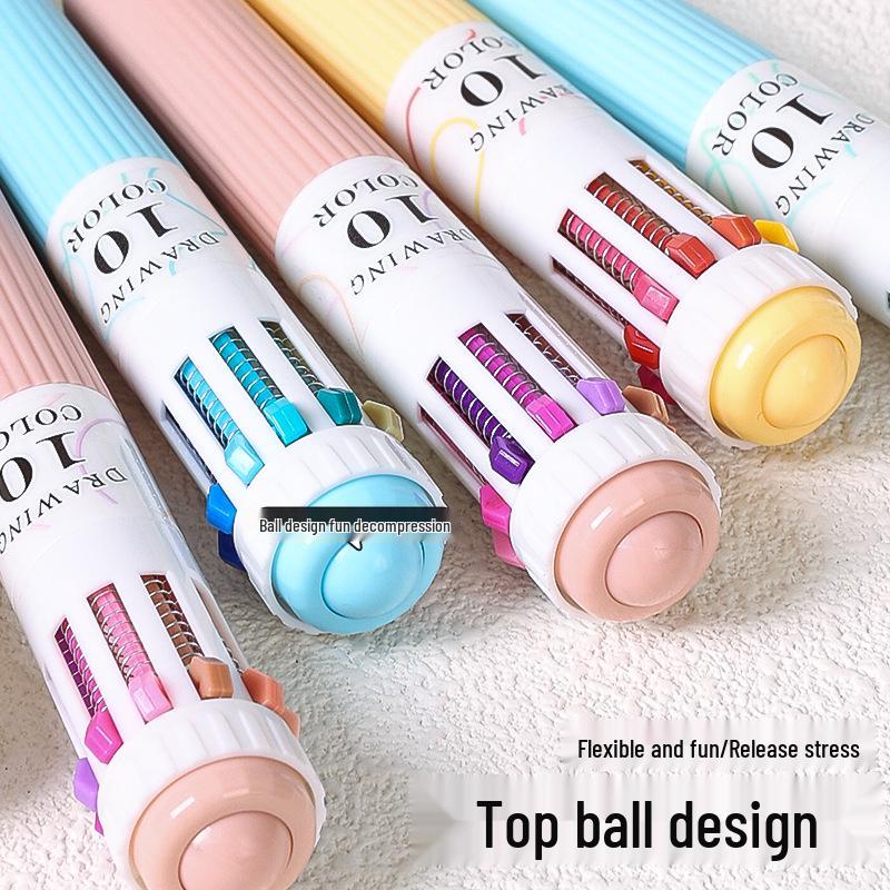 10-цветная синяя ручка-роллер с фруктами, пулевидный наконечник 0,8 мм – Веселая, милая и красочная для ведения дневника