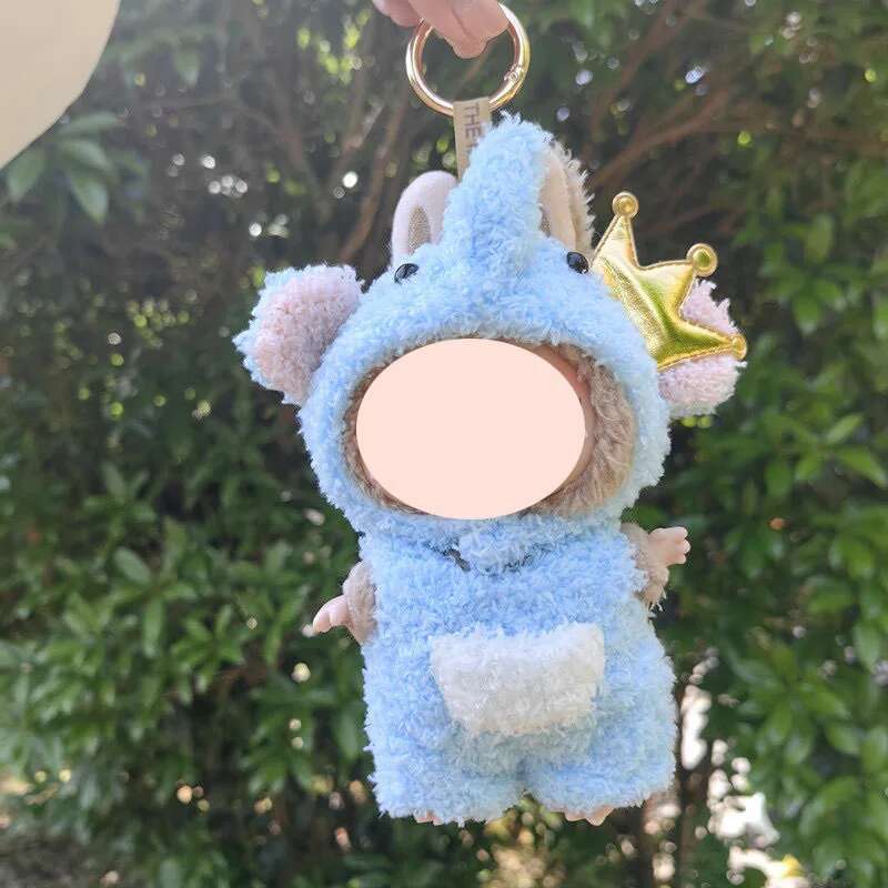 1517Cm Plush Doll Clothes For Labubu Doll'S Clothes Dinosaur Animal Suit Black Suit Rose Crown Outfit Accessories Doll Clothing