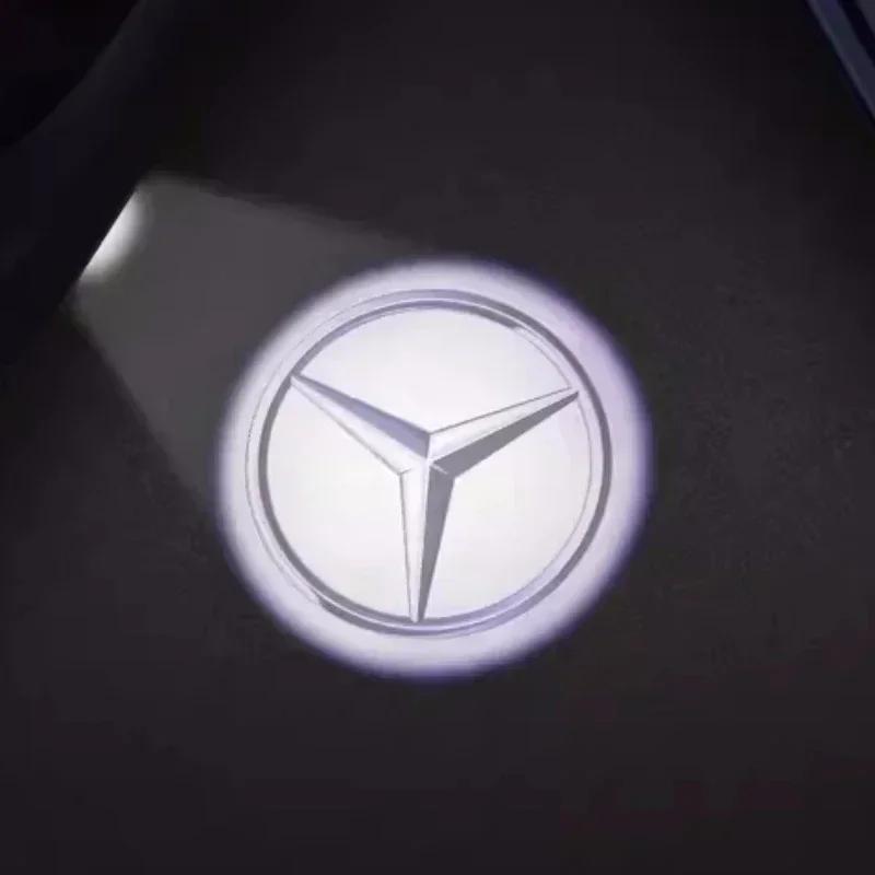 2Pieces Car Door Light Logo Laser Projector Ghost Shadow Welcome Light For Mercedes Benz CLA C117 C207 AMG CLS C218 W218 A207