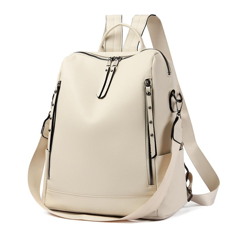 Женский рюкзак, женский рюкзак, большая вместимость, противоугонная мягкая кожаная дорожная сумка через плечо