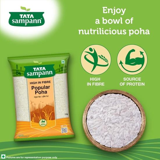 TATA Sampann Популярный Poha с высоким содержанием клетчатки(толстый), 1кг