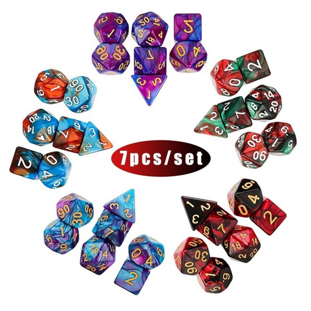 for RPG DnD D4 D6 D8 D10 D12 D20 Acrylic Dice Mixed Color Dice Double-Colors Polyhedral Dice