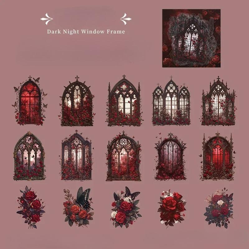 15 шт. Кавайные канцелярские наклейки Призрак Тьмы Дневник Планировщик Джанк Журнал Декоративные Скрапбукинг Крафт Наклейки