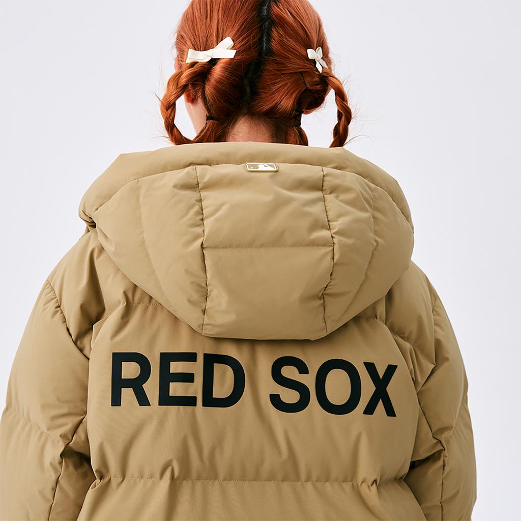 Новая Базовая Коллекция MLB Базовая Куртка Пуховик Boston Red Sox FW24 Унисекс Бежевый Желтый 3ADJB1846-43BGS