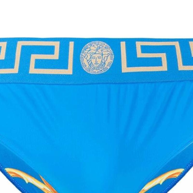 Versace Плавки-слипы с греческим орнаментом ABU01025-A232185-A85K