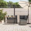 VidaXL Salon de jardin avec coussins 3 pcs gris résine tressée, ensemble de canapés d'extérieur, salon de jardin, ensemble 3365343
